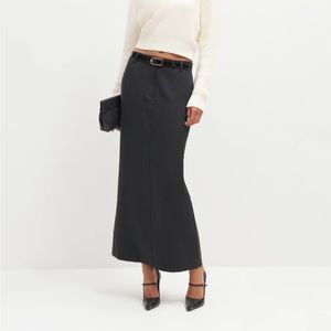 Reformation size 10 black Cairo mid rise maxi skirt